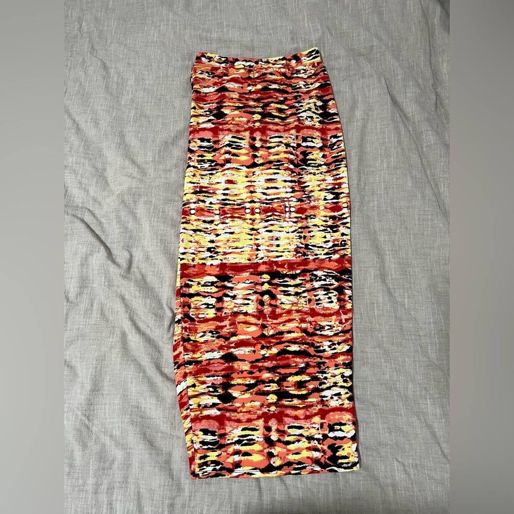 Long Open Slit Skirt